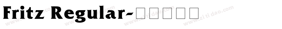 Fritz Regular字体转换